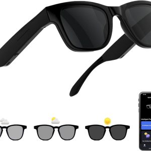 AI Smart Glasses with Color-Change Lenses Bluetooth Glasses for Men Women with Translation 160+Languages Voice Assistant Translator Glass for Meeting.Travel